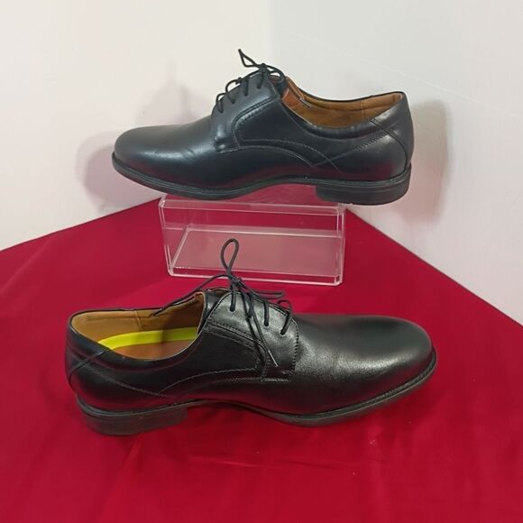 Florsheim Comfortech Mens SZ 13 EEE Black Leather Oxfords 11576-001.